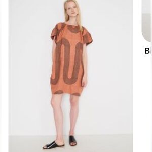 Rare Bird Brooklyn and Block print shop collaboration dress 100% linen size XS